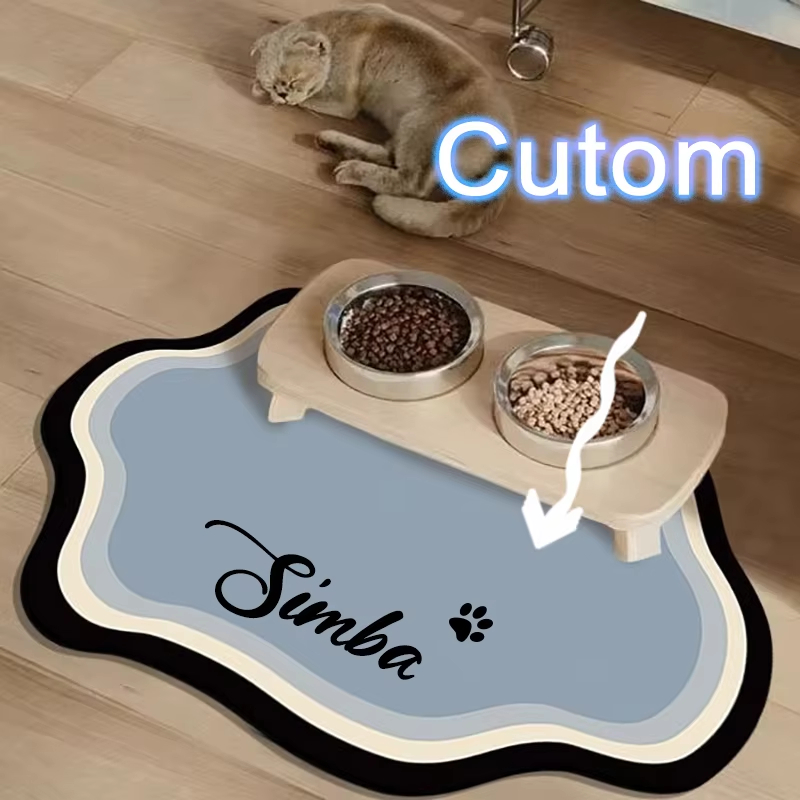 Pet Portrait Custom - Tapete Personalizado para Alimentación de Mascotas,