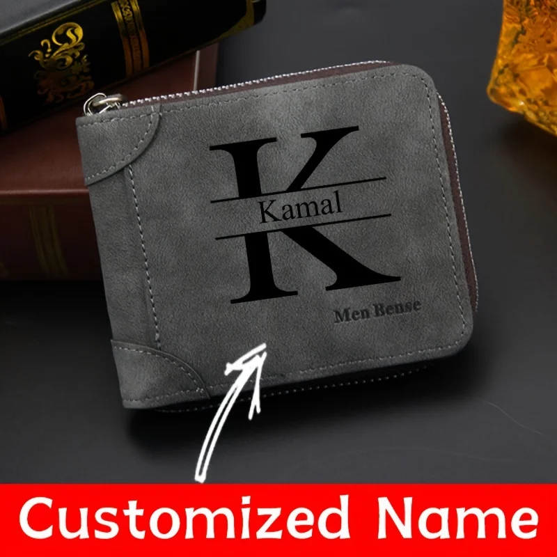 Personalized Name Box - Cartera Personalizada con Nombre para Hombre,