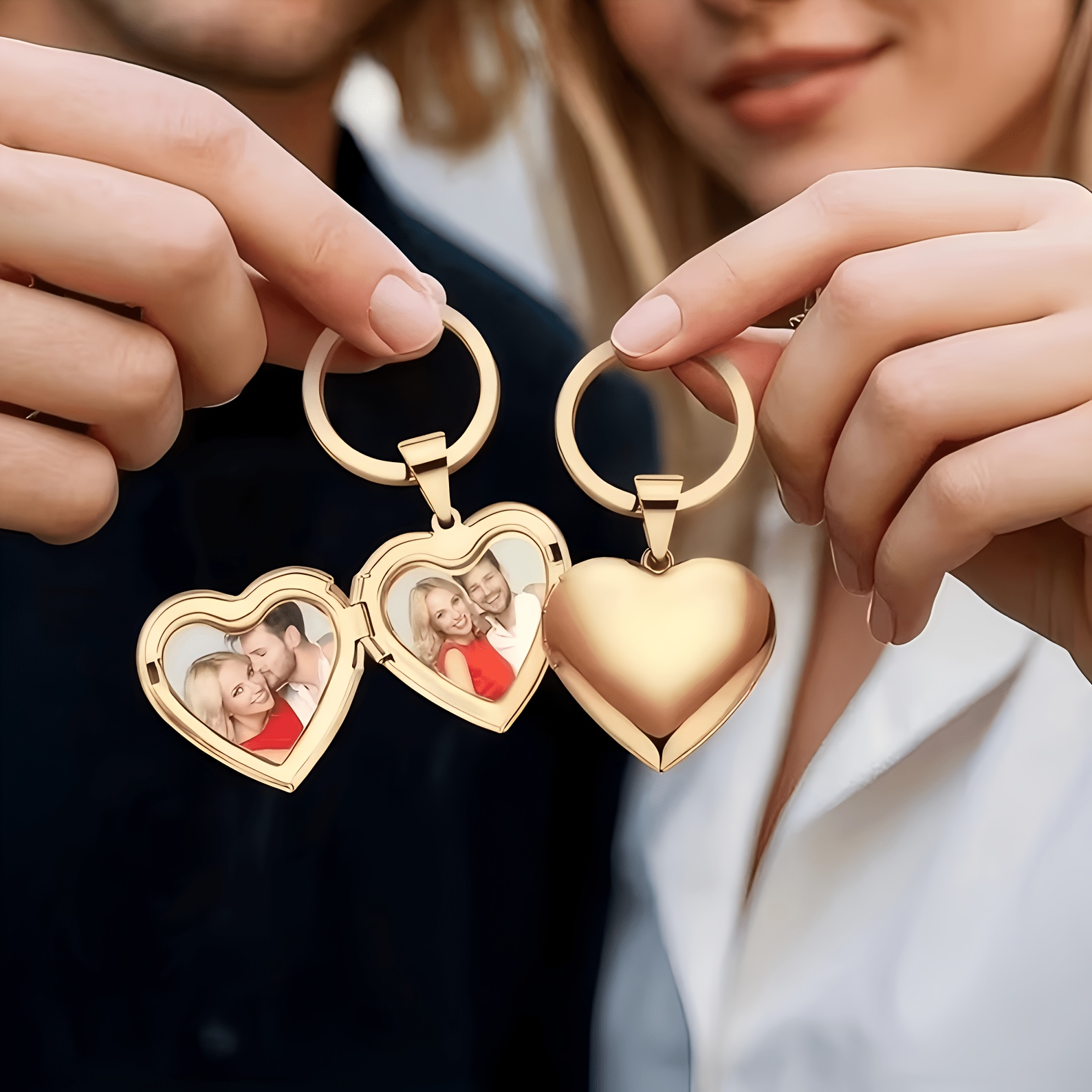 Initial Ring Custom - Llavero con Marco de Corazón para