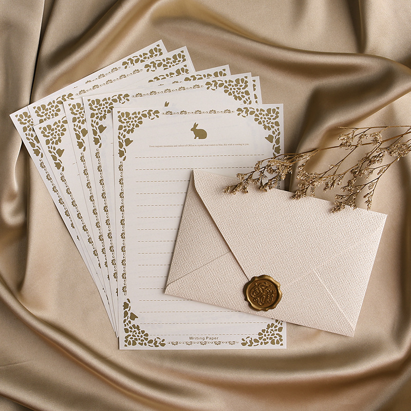 Wax Seal Letter Kit - Juego de sobres de papel marrón