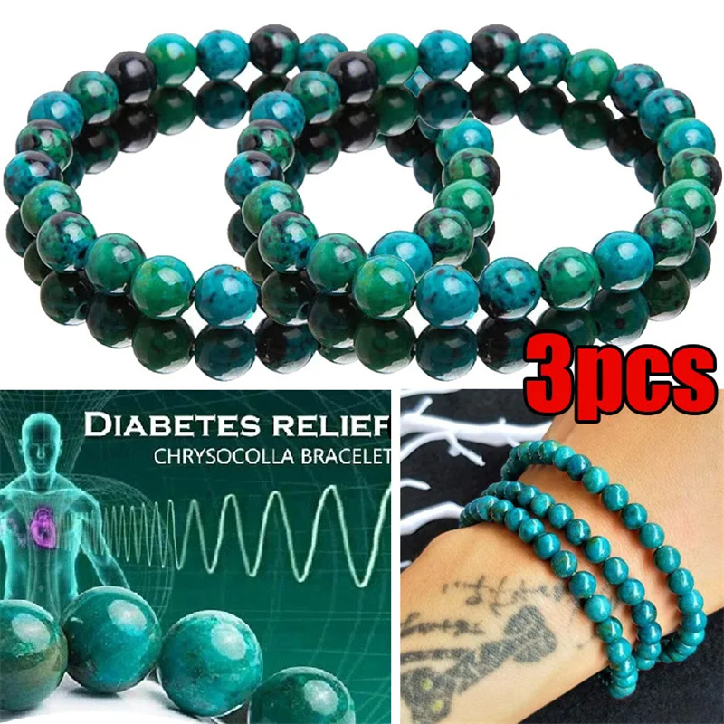 Coordinates Bracelet - Pulsera de malaquita crisocola para hombre