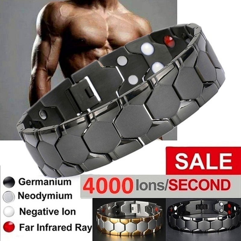 Coordinates Bracelet - Pulsera magnética trenzada para hombres, brazalete