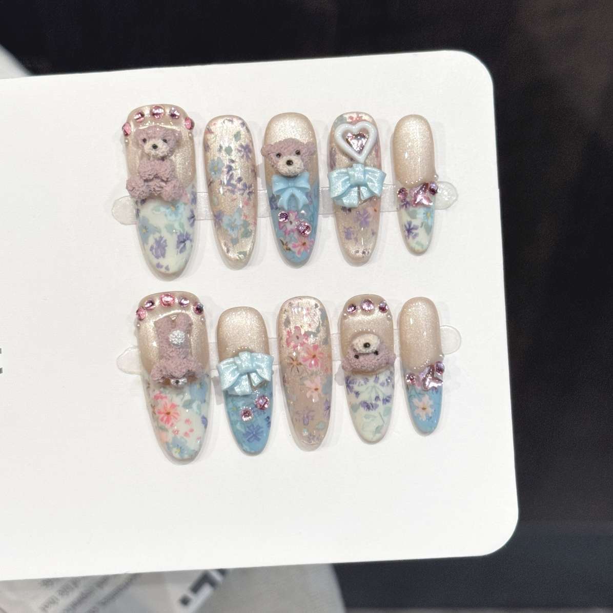 10 Uñas Postizas Ovaladas Hech - Pressed Flower Art reseña y precio
