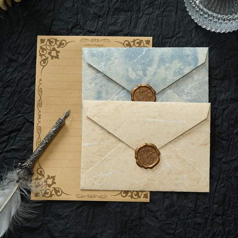 Sobre de sombra dorada, sobre  - Wax Seal Letter Kit reseña y precio