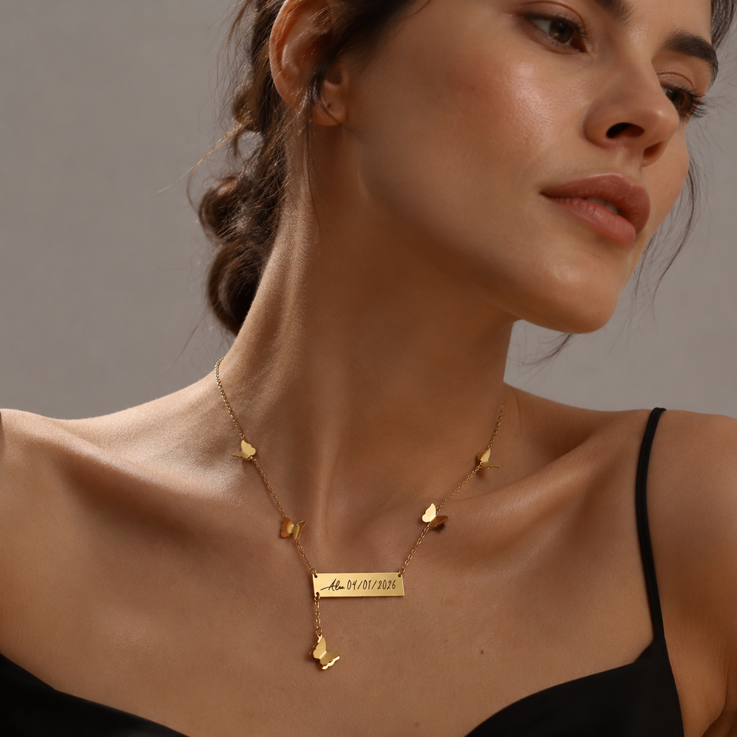 Collar con Nombre Personalizad - Handwriting Necklace Bar reseña y precio