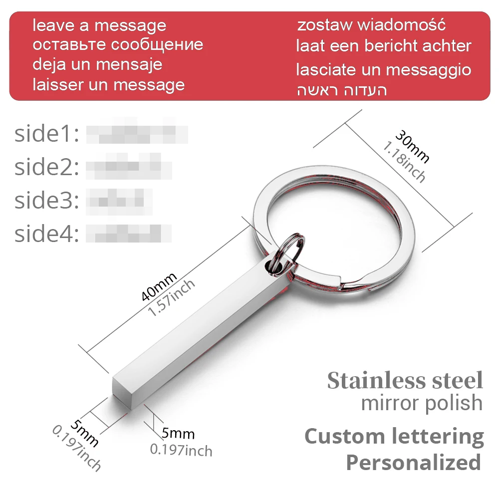 Llavero de barra 3D personaliz - Initial Ring Custom reseña y precio