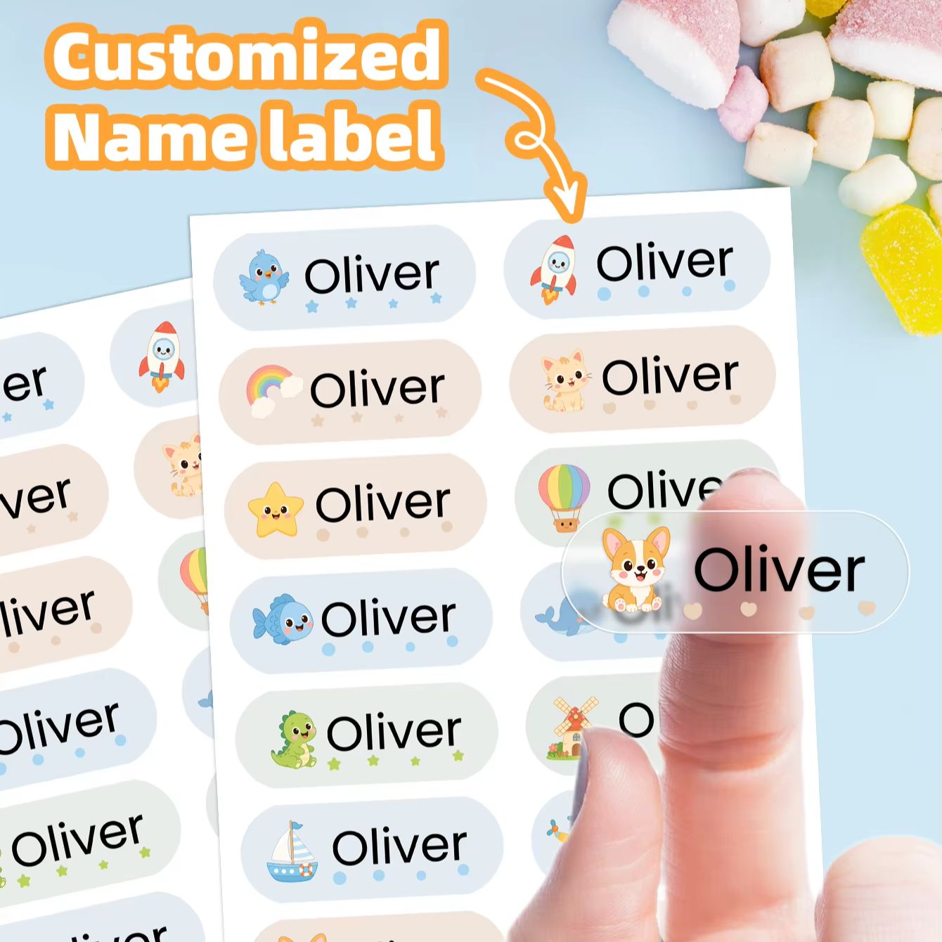 1-400 pegatinas personalizadas - Personalised Candle Label reseña y precio