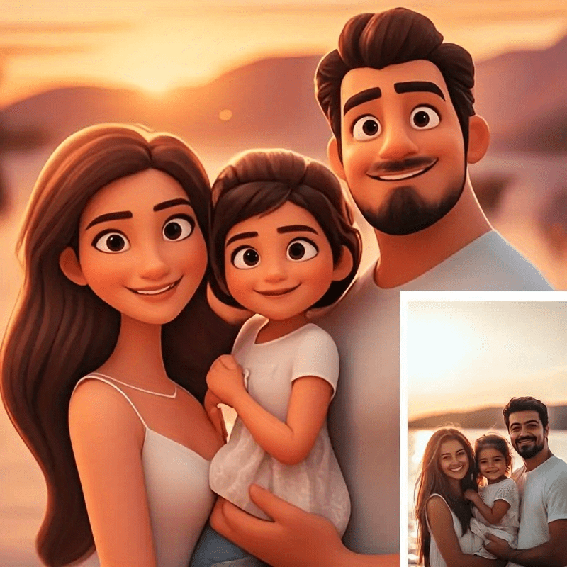 Retrato de dibujos animados pe - Pet Portrait Custom reseña y precio