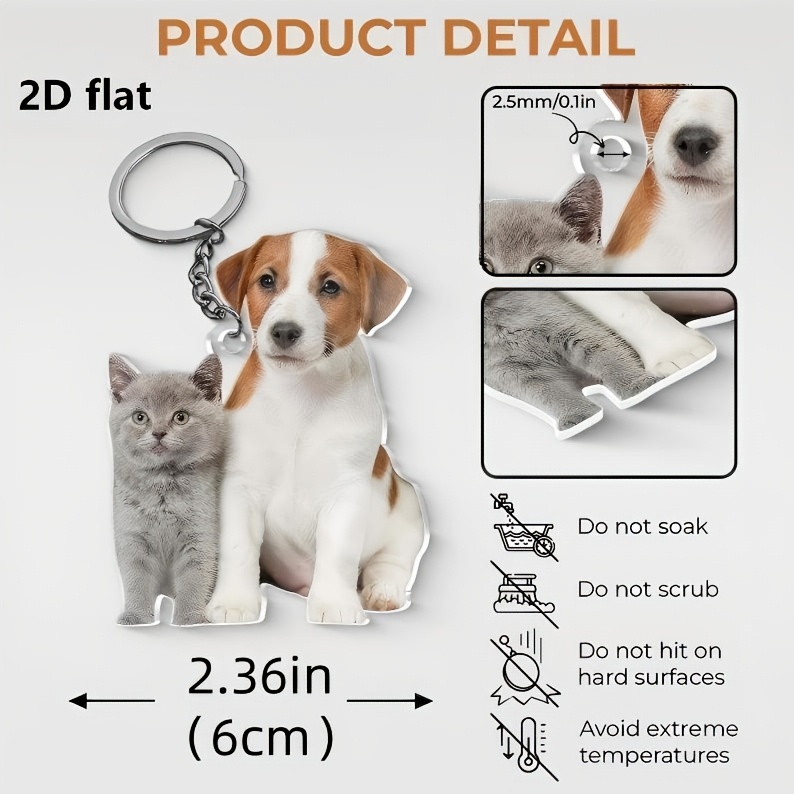 Llavero de acrílico personaliz - Pet Portrait Custom reseña y precio
