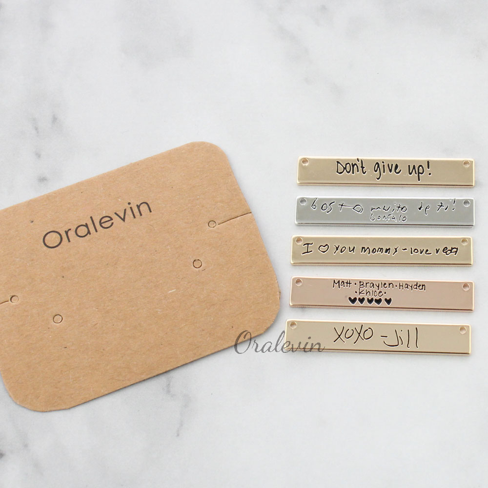 Collar personalizado con nombr - Handwriting Necklace Bar reseña y precio